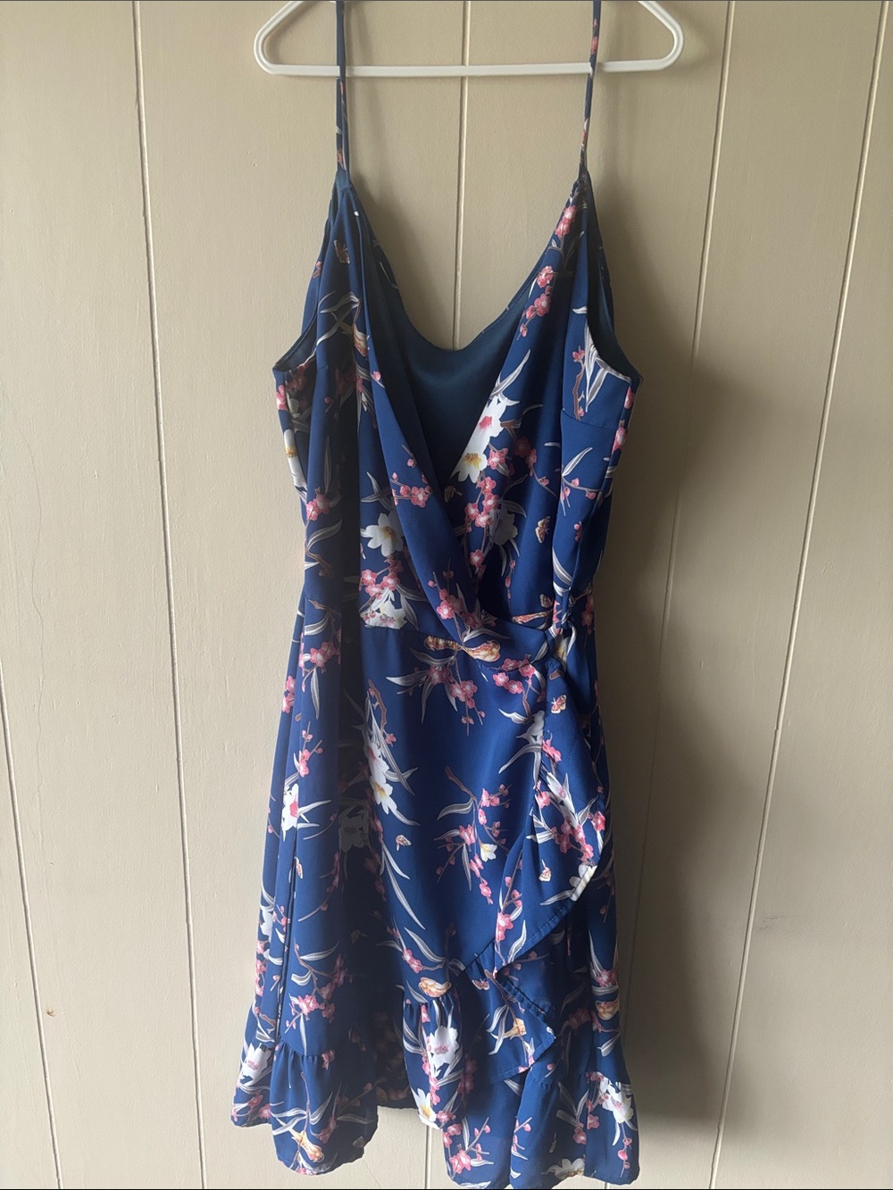 peach love floral dress new PTP16.5”